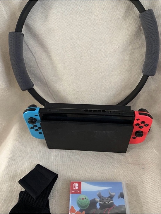 Nintendo Other - Nintendo Switch Neon Blue & Neon Red Console with Ring Fit Accessories